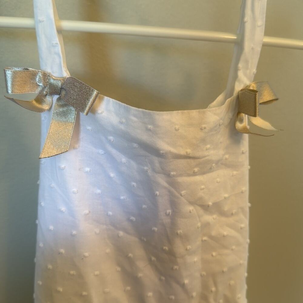 Bonnie Jean white dress iridescent ribbonsize 6x - Picture 2 of 6